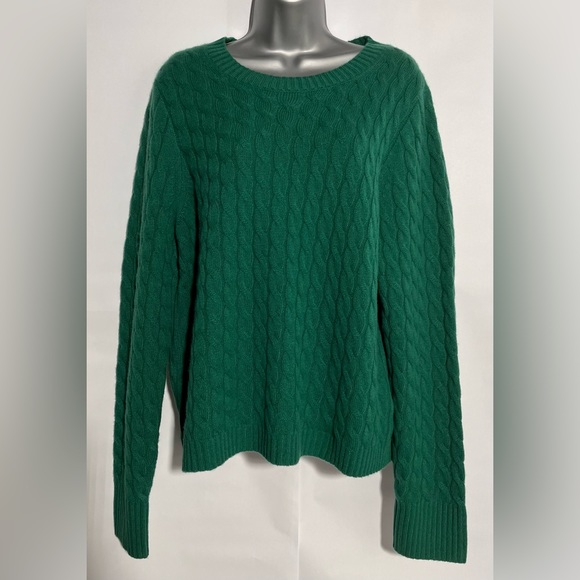 NEW J Crew Cashmere cable-knit crewneck sweater!!! - Picture 2 of 8